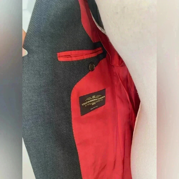 Suitsupply Pure Wool Sienna Dark Gray Birdseye Suit Jacket Size 44 Vitale B. - Picture 8 of 14